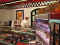 Butchery department in a supermarket.