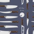 Kitchen knife weapon steel pattern