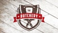the butchery imposing brand name sign