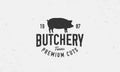 Butchery vintage logo.