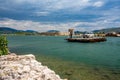 Old style spectacular water crossing in Albania