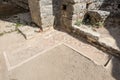 Butrint archeological site, Basilica ruins with mosaics on the floor, Albania