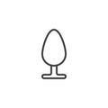 Butt anal plug sex toy line icon