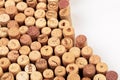 Butt ends of wine corks with white space for your own text - Imahe Royalty Free Stock Photo