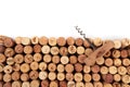 Butt ends of wine corks with white space for your own text - image Royalty Free Stock Photo