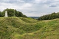 Butte de Vauquois, WW1 mine-cratered landscape near Verdun, Fra