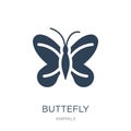 buttefly icon in trendy design style. buttefly icon isolated on white background. buttefly vector icon simple and modern flat