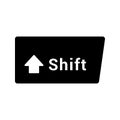 Butten, key, shift icon. Black vector graphics Royalty Free Stock Photo