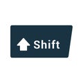 Butten, key, shift icon. Glyph style vector EPS Royalty Free Stock Photo