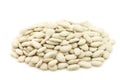 Butter beans (lima beans) in a burlap bag Royalty Free Stock Photo