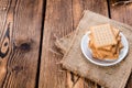Butter Biscuits on wood Royalty Free Stock Photo