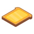 Butter bread icon, isometric style Royalty Free Stock Photo