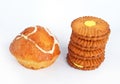Butter Cake and biscuits Top View Royalty Free Stock Photo