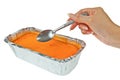 Butter cake topping with jelly orange Royalty Free Stock Photo