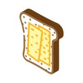 butter cheese isometric icon vector illustration Royalty Free Stock Photo