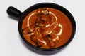 butter chicken curry or masala, indian food delicacy, chicken cooked in rich tomato cashewnut gravy Royalty Free Stock Photo