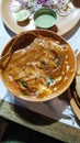 Butter chicken, chicken gravy, rich butter chicken gravy, dinner Royalty Free Stock Photo