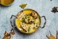 Butter chicken or Murgh makhni served in a dish isolated on grey background top view of bangladesh food Royalty Free Stock Photo