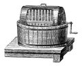 Butter Churn, vintage engraving Royalty Free Stock Photo