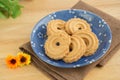 Butter cookies on a plate Royalty Free Stock Photo