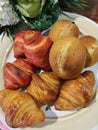 Butter Croissant , Raspberry Croissant and Focaccia