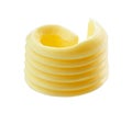 Butter curl isolated Royalty Free Stock Photo