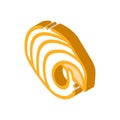 Butter curl isometric icon vector illustration Royalty Free Stock Photo