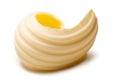 Butter curl or roll, clipping paths Royalty Free Stock Photo