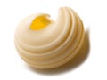Butter curl or roll, clipping paths Royalty Free Stock Photo