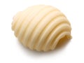 Butter curl or roll, top view, paths Royalty Free Stock Photo