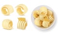 Butter curl or swirls in bowl 3d vector