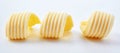 Butter curls in close-up Royalty Free Stock Photo