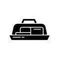 Butter dish black glyph icon