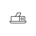 Butter dish line icon