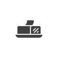 Butter dish vector icon