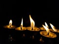 Diwali Lights, Butter lamps lit during festival