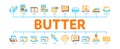 Butter Or Margarine Minimal Infographic Banner Vector