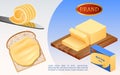 Butter milk concept background, realistic style