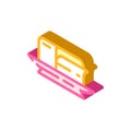 butter milk product isometric icon vector illustration