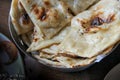 Butter naan, Indian nan bread Royalty Free Stock Photo