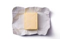 Butter in open packaging Royalty Free Stock Photo