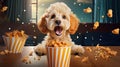 butter popcorn dog Royalty Free Stock Photo