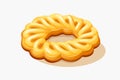 Butter ring biscuit vector flat minimalistic isolated illustration Royalty Free Stock Photo