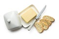 Butter with sliced bread Royalty Free Stock Photo