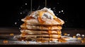 butter stack pancake food