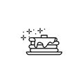 Butter, syrup, pancake icon. Element of Food and Drink icon. Thin line icon