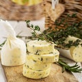 Butter with thyme and rosemary lemon zest