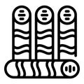 Butter wafer rolls icon outline vector. Gourmet sticks biscuit