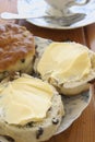 Buttered fruit scones