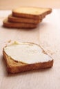 Buttered melba toast Royalty Free Stock Photo